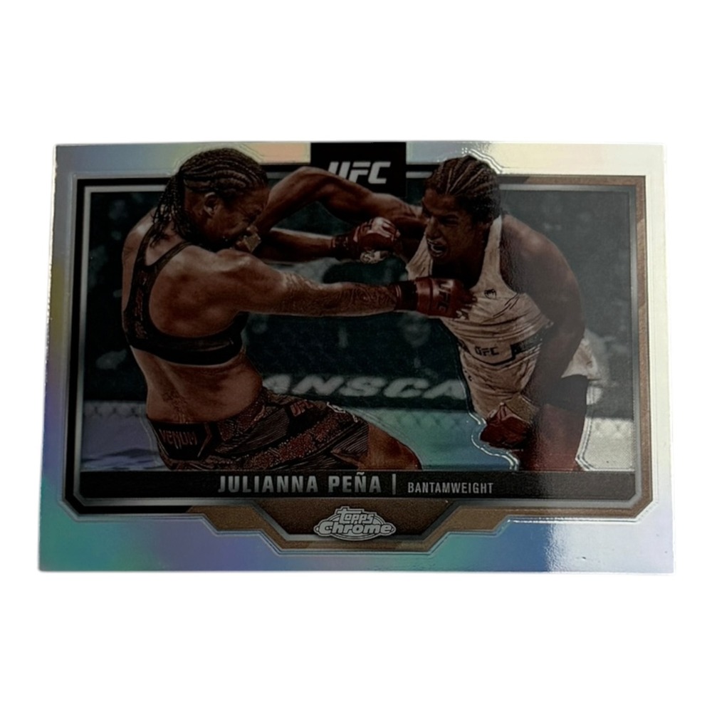 2025 Topps Chrome UFC Julianna Pena Bantamweight Card 142 Silver Refractor‎ MMA